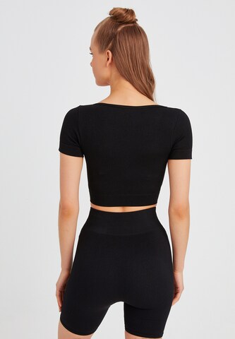 Leif Nelson Crop Top in Schwarz