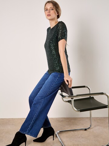 Chemisier Apricot en vert