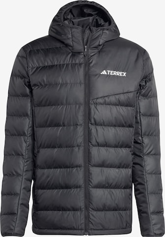 ADIDAS TERREX - Chaqueta de montaña 'Multi Light Down Hooded' en negro: frente