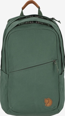 Zaino 'Räven' di Fjällräven in verde: frontale