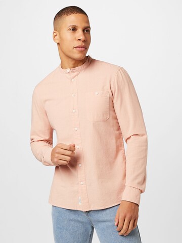 BLEND Slim fit Button Up Shirt 'SEA' in Pink: front