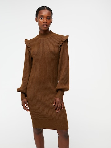 OBJECT Knit dress 'Diva' in Brown: front