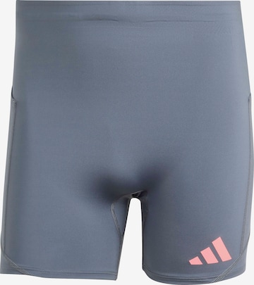 ADIDAS PERFORMANCE Skinny Urheiluhousut 'ADIZERO' värissä harmaa: etupuoli