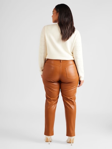 Coupe slim Pantalon 'RAFFA' Persona by Marina Rinaldi en marron