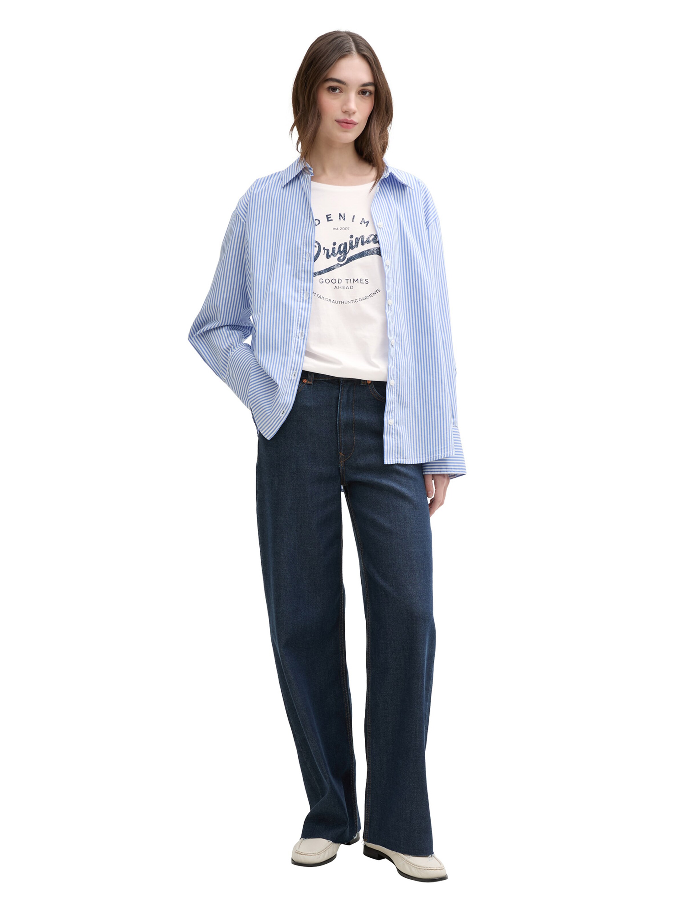 TOM TAILOR DENIM T-Shirt in Weiß