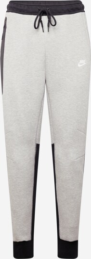 Nike Sportswear Панталон 'TECH FLEECE' в сив меланж / черно / бяло, Преглед на продукта