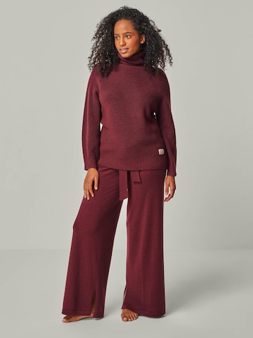 YOU LOOK PERFECT Hausanzug 'LOUNGEWEAR SET - Eve & Bailey' in Rot