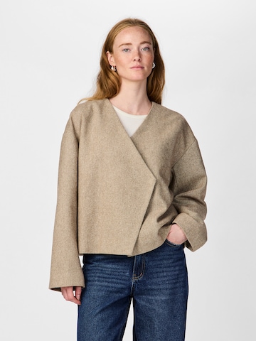 YAS Prechodná bunda 'YASSPRING' - Hnedá: predná strana