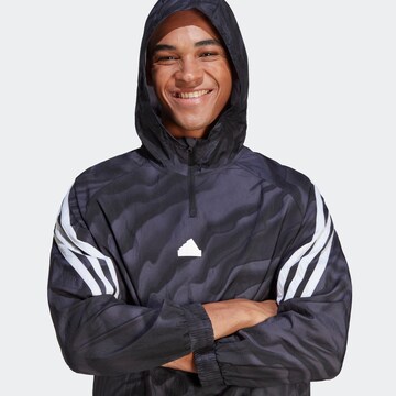 ADIDAS SPORTSWEAR Training jacket 'Future Icons Allover Print' in Black