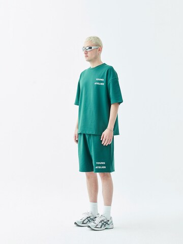 VAMOS CLO Loose fit Trousers 'Yvelines' in Green