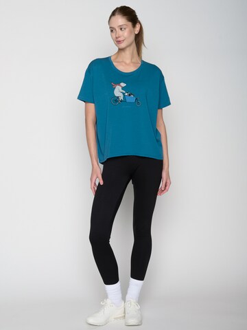GREENBOMB Shirt 'Bike Cargo Family' in Blauw