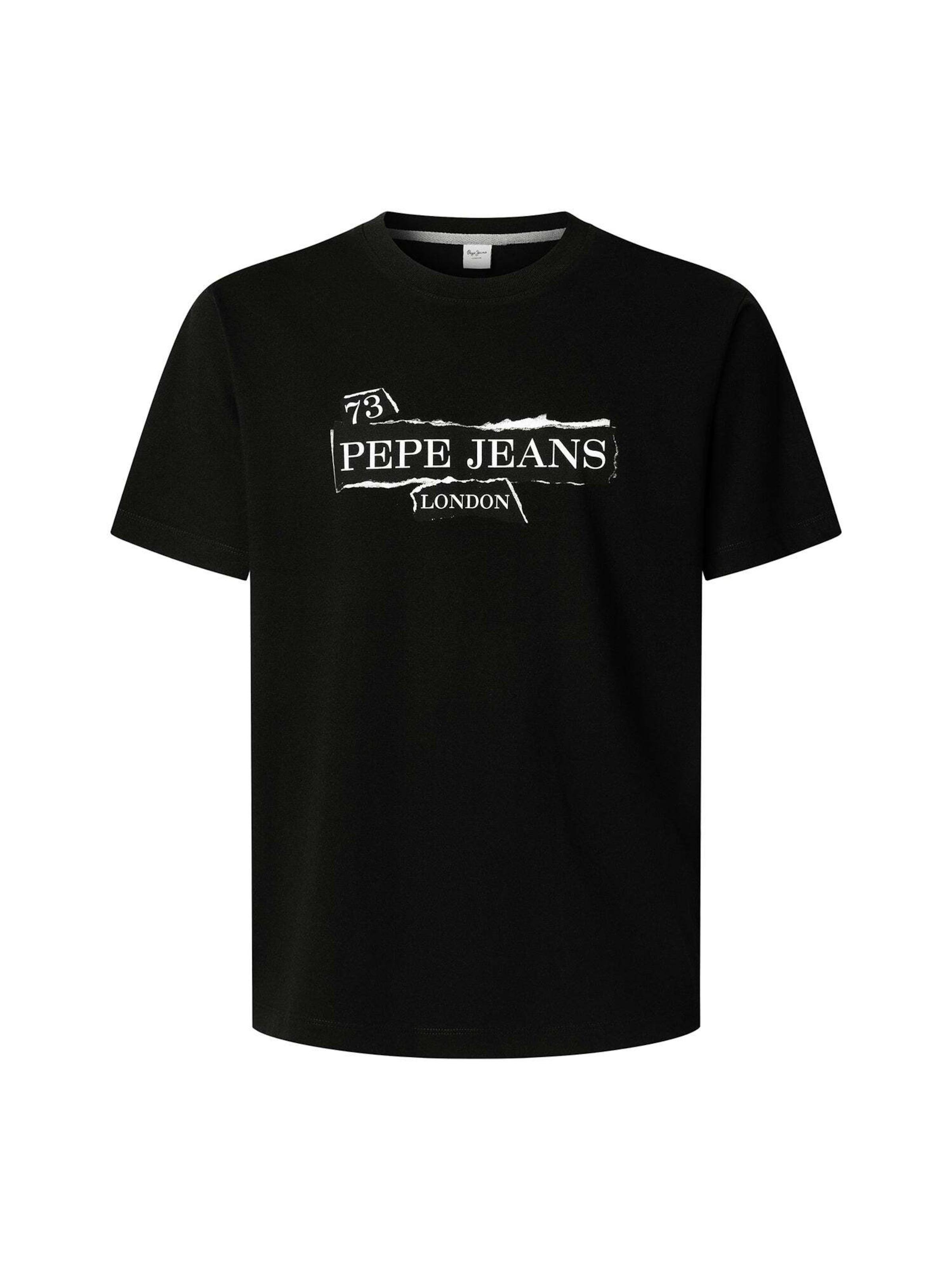 T-Shirt 'GRIFFIN TEE' Pepe Jeans en noir : devant