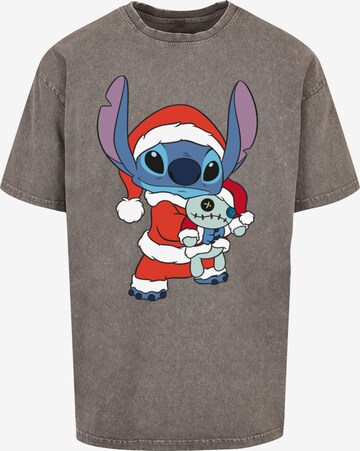 Maglietta 'Lilo And Stitch - Christmas' di ABSOLUTE CULT in grigio: frontale