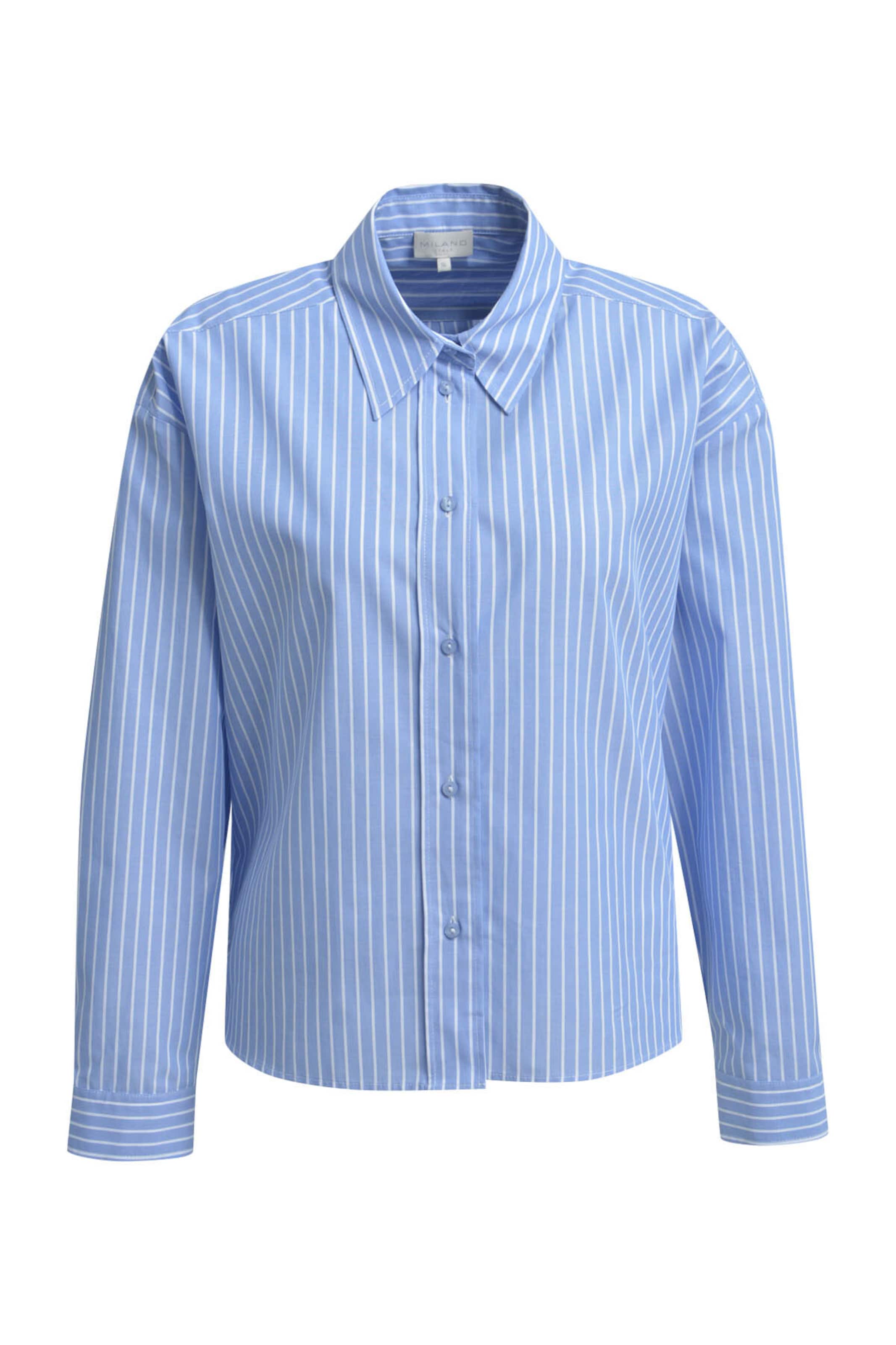 Milano Italy Blouse in Blue: front