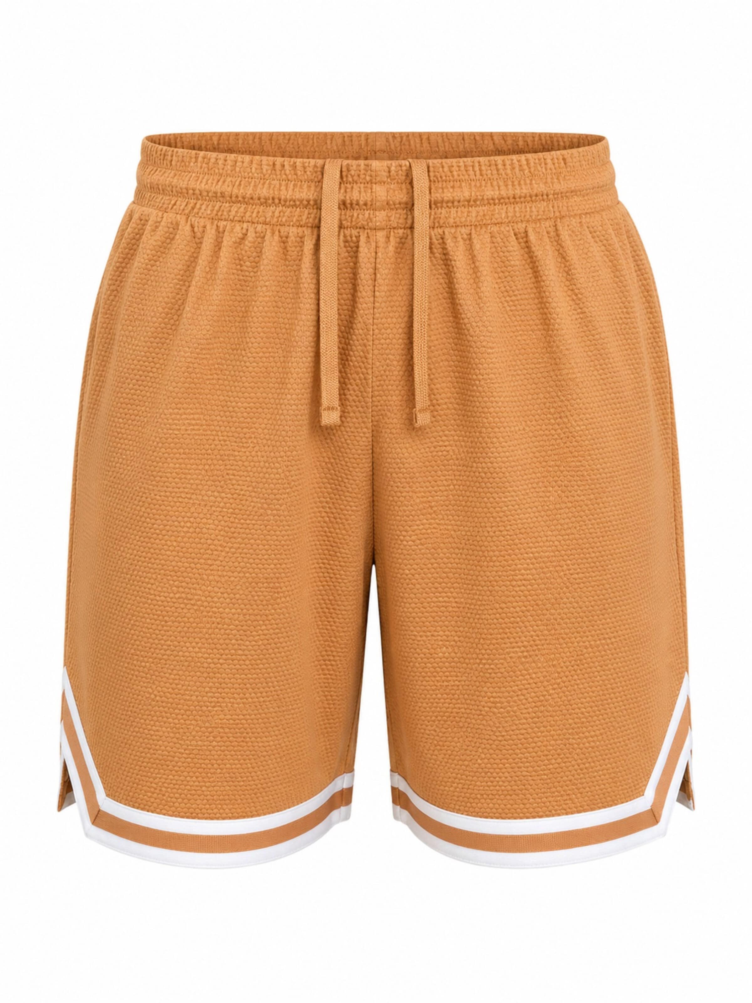 PANTONECLO Boardshorts 'Pantoneclo Men’s Gym Shorts with Side Gasket' in Geel: voorkant