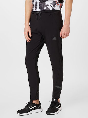 ADIDAS SPORTSWEAR Tapered Sports trousers 'Designed 4 Gameday' in Black: front