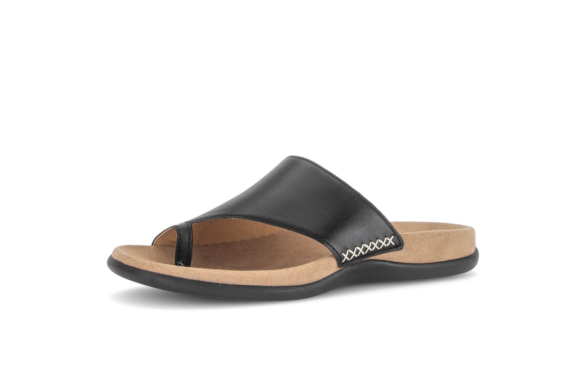 GABOR T-Bar Sandals in Black: front