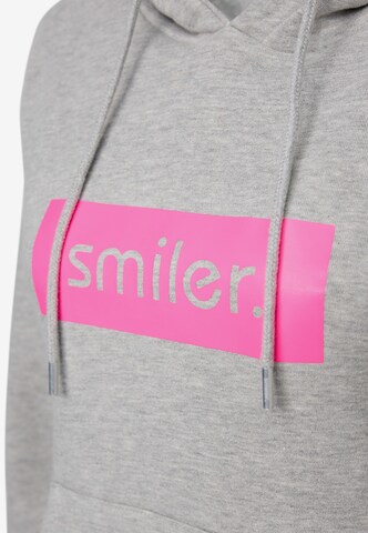 Sweat-shirt 'Happy' smiler. en gris