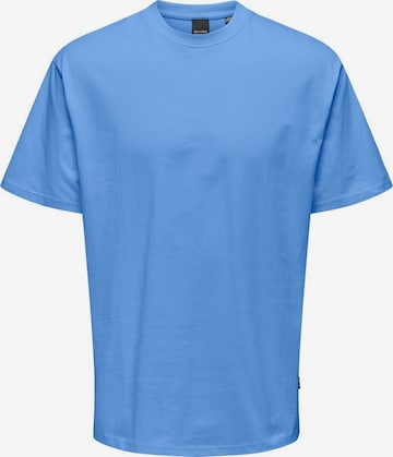 T-Shirt 'Fred' Only & Sons en bleu : devant