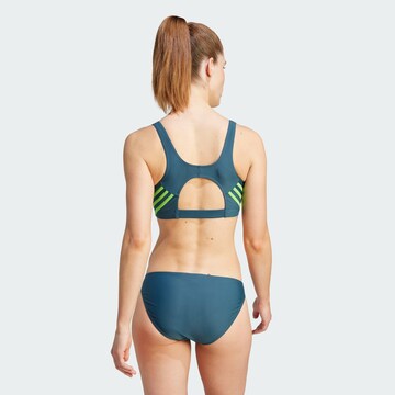 ADIDAS SPORTSWEAR Bustier Športne bikini '3-Stripes' | modra barva