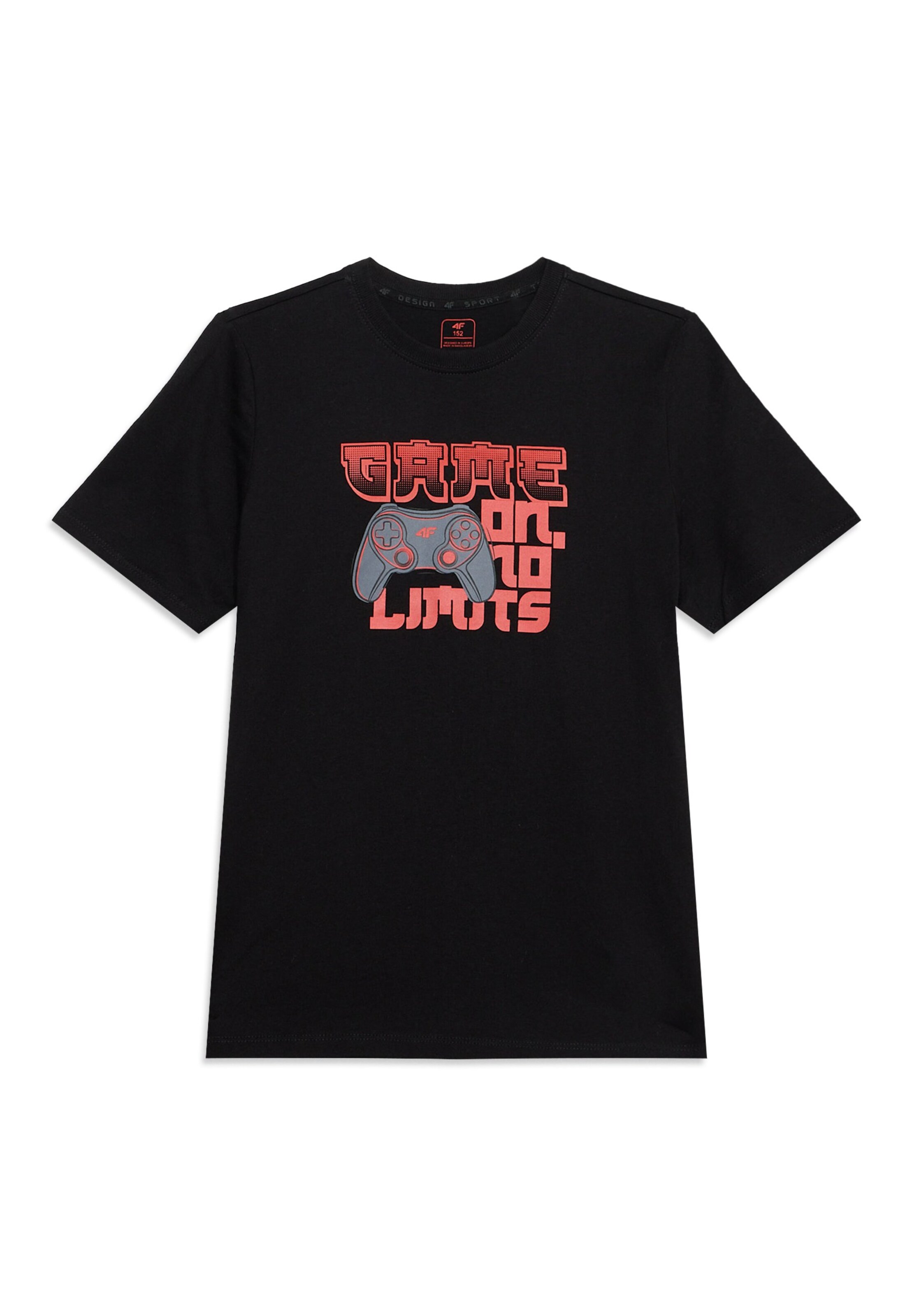 Maglia funzionale di 4F Junior in nero: frontale