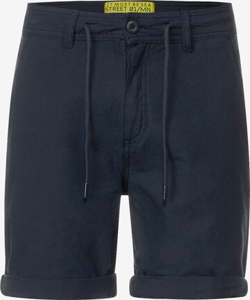 Street One MEN Regular Chino Pants in Blue: front