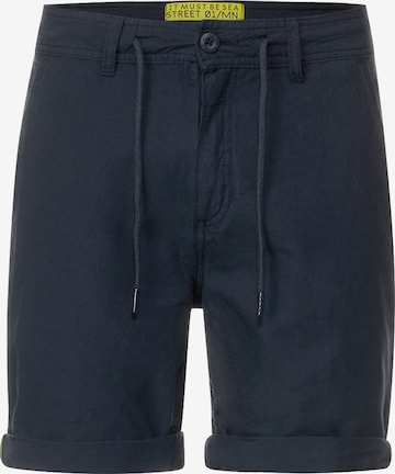 Street One MEN Regular Chino Pants in Blue: front