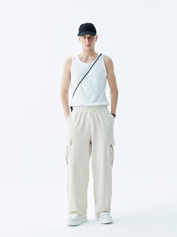 VAMOS CLO Loosefit Παντελόνι 'Inglewood' σε λευκό