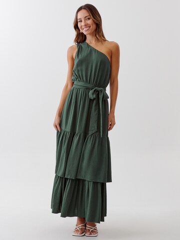 Robe Tussah en vert : devant