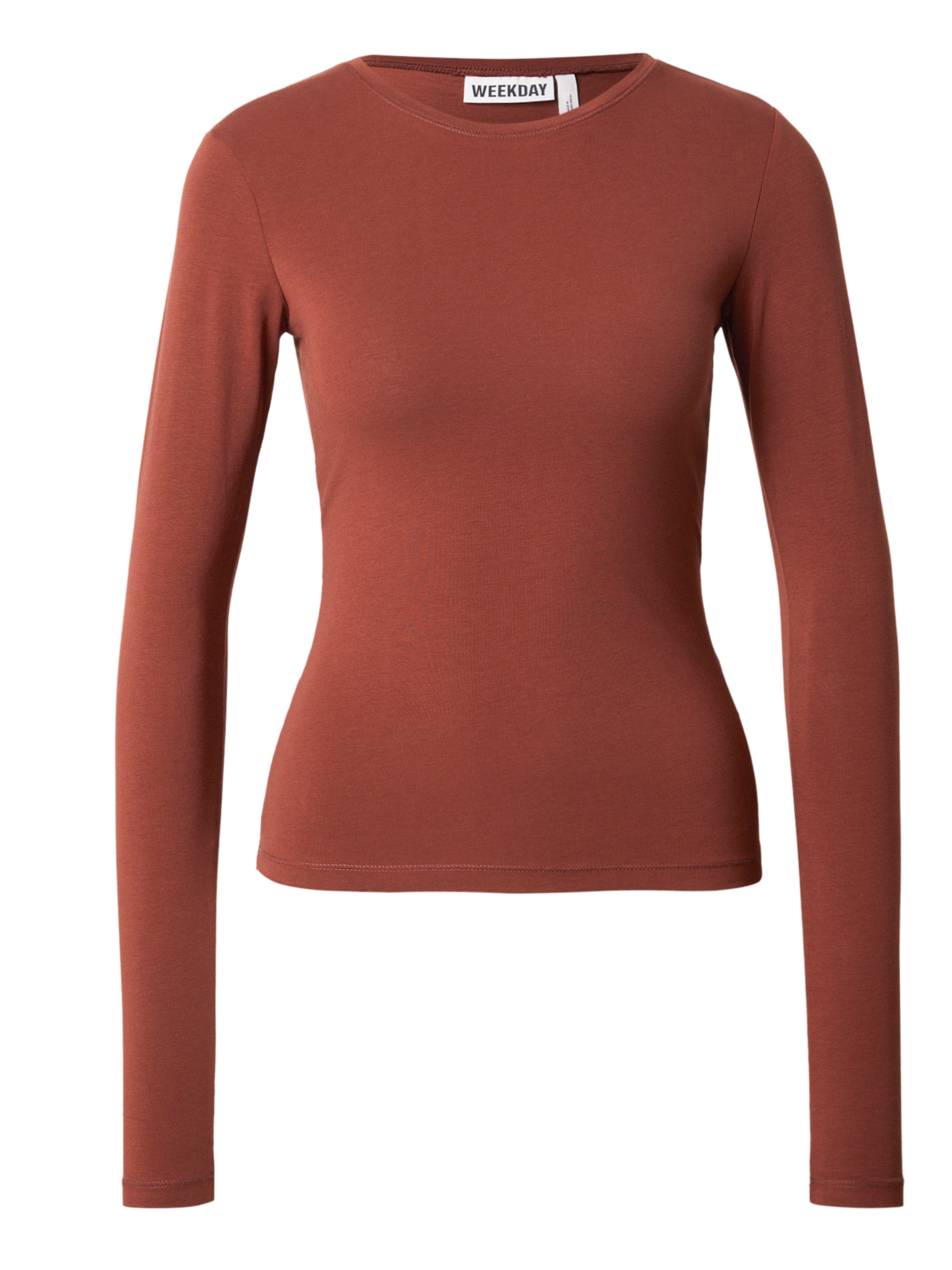T-shirt WEEKDAY en marron : devant