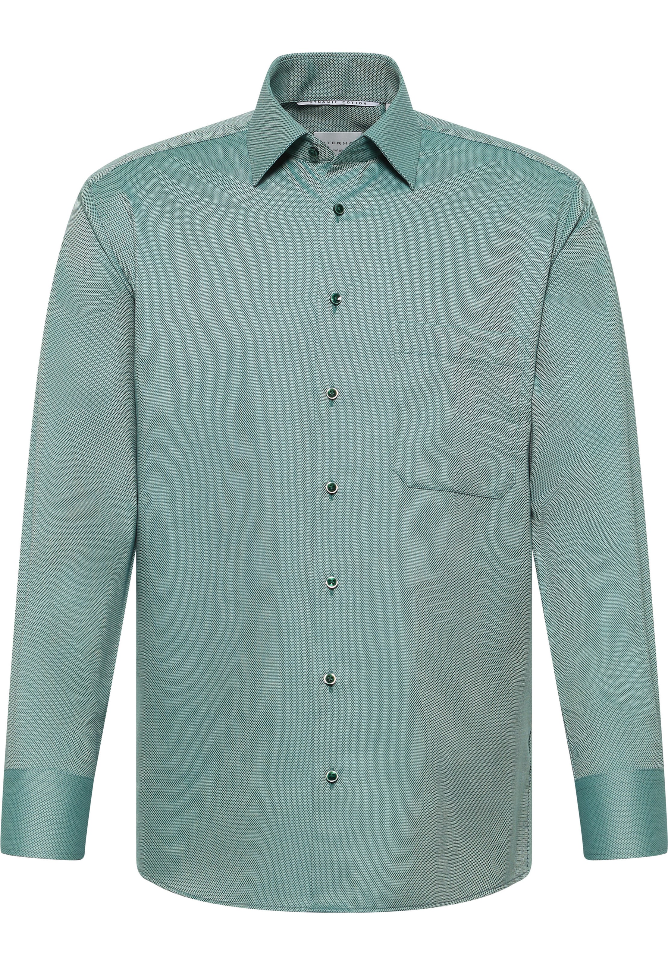 ETERNA Zakelijk overhemd in de kleur Kiwi / Wit, Productweergave