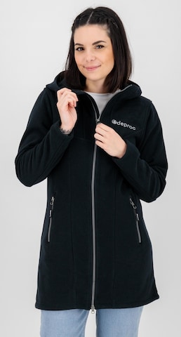 deproc Fleecejacke 'GLORY APRIL' in Schwarz: Vorderseite