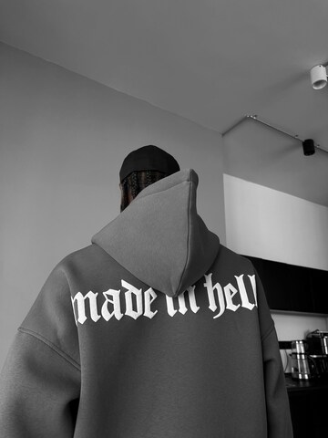 Sweat-shirt 'Oversize Made in Hell Hoodie - Anthracite' Kleidermafia en gris