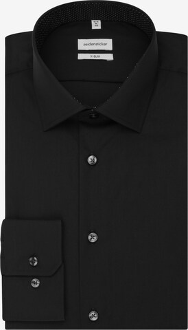 SEIDENSTICKER Slim fit Zakelijk overhemd ' X-Slim ' in Zwart