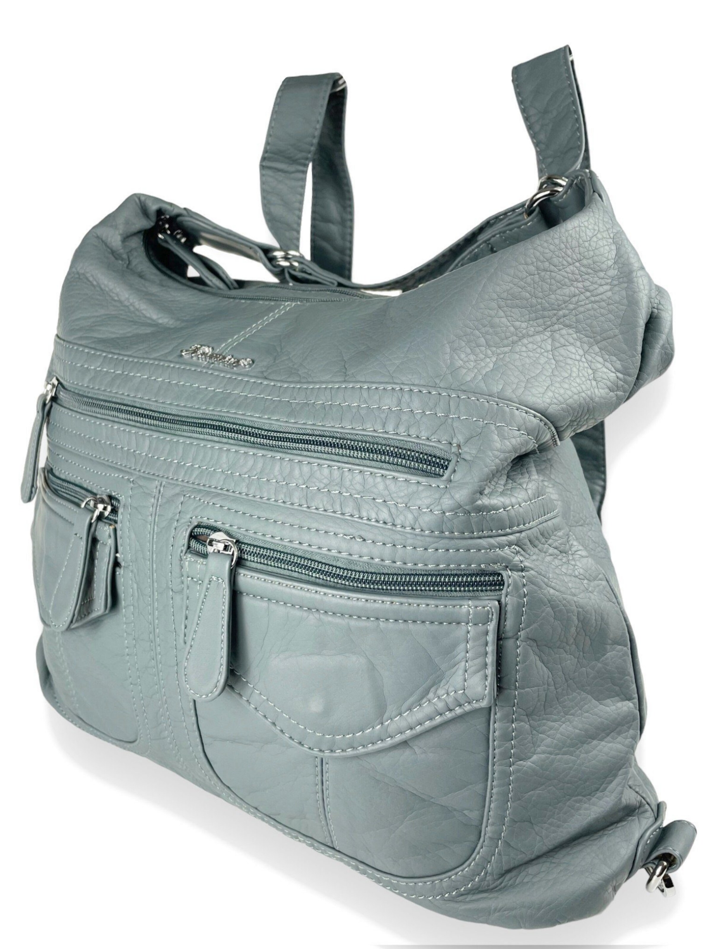 Kumixi Rucksack '2in1 Rucksacktasche'‌‌‌‌‌‌ in taubenblau, Produktansicht