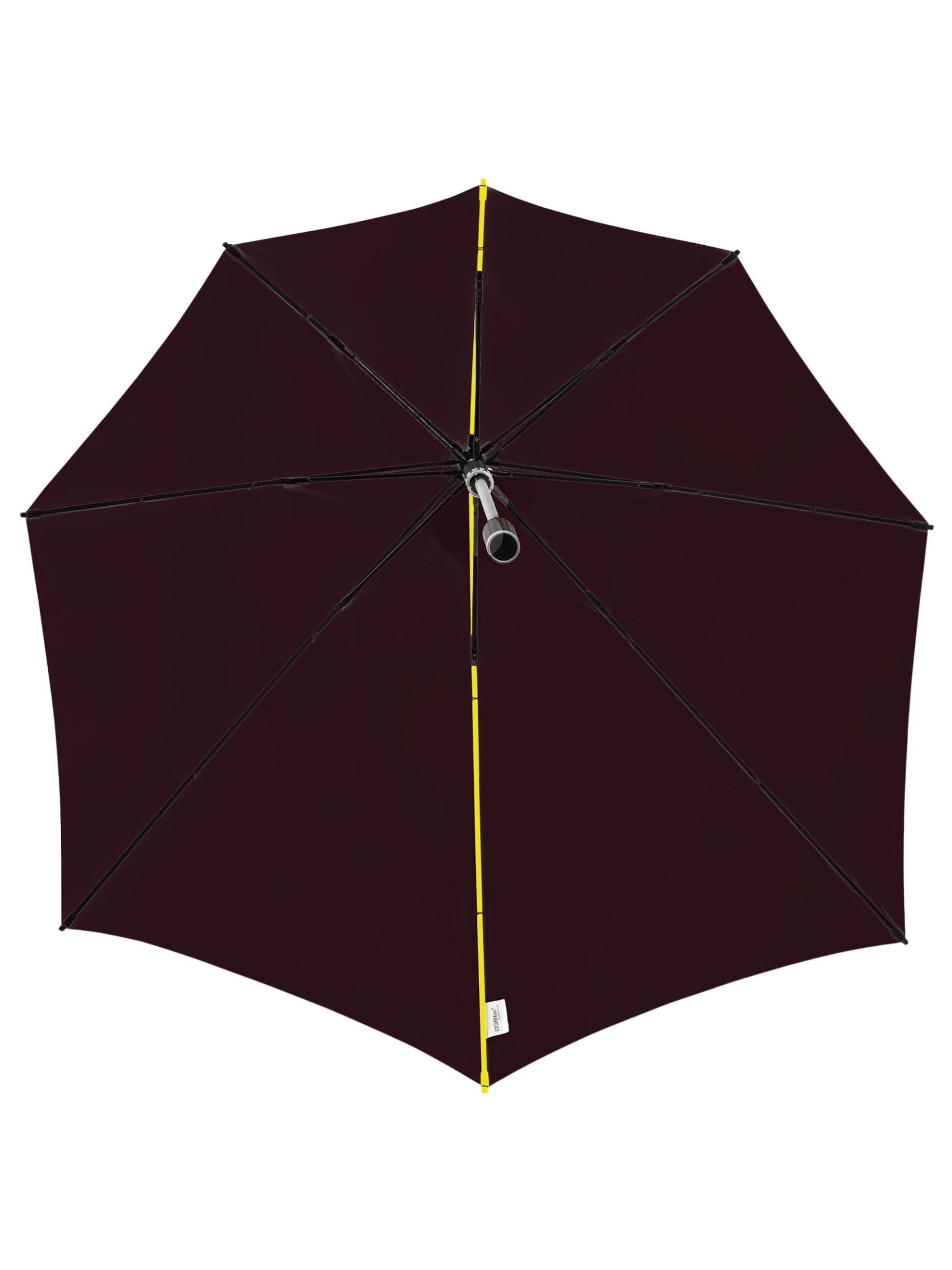 Maxte Umbrella 'Regenschirm - Aerodynamischer Sturmschirm - Manuelle Öffnung - Winddicht - 92 cm - Schwarz' in Black