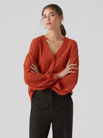 VERO MODA Blouse 'EYE' in Rood: voorkant