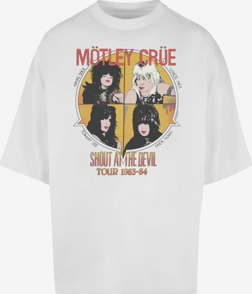 Merchcode Shirt 'Motley Crue - SATD' in Wit: voorkant