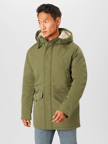 JACK & JONES Zimní parka – zelená: přední strana