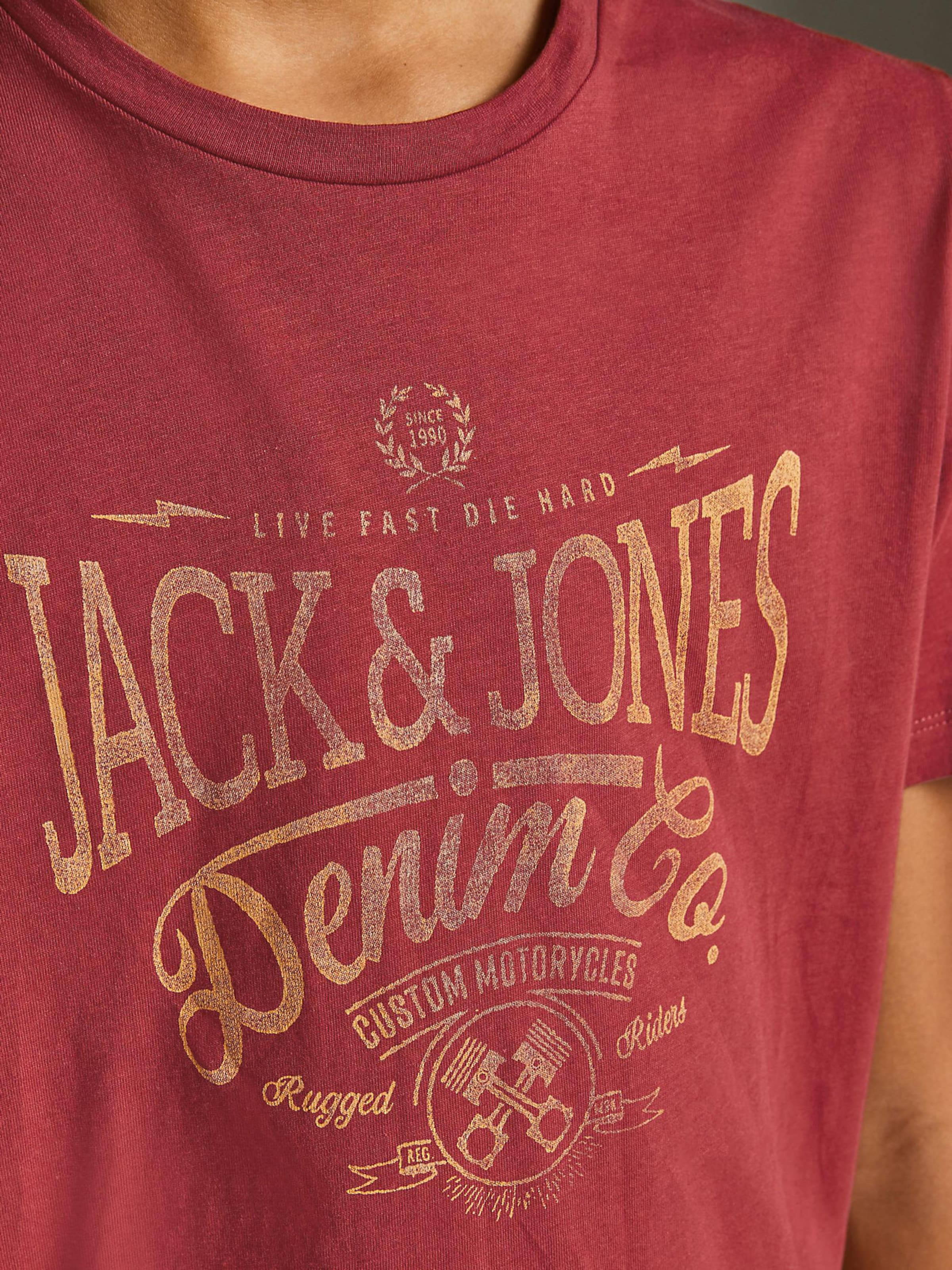 Kinder Teens (Gr. 140-176) Jack & Jones Junior T-Shirt 'JPRBLUBOOSTER' in Rostrot - JO74616