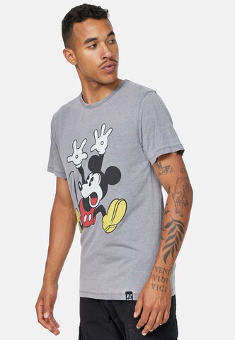 Recovered T-Shirt 'Disney Mickey Mouse Panic' in Grau