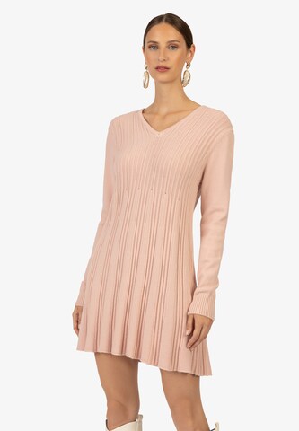 Kraimod Πλεκτό φόρεμα σε ροζ: μπροστά