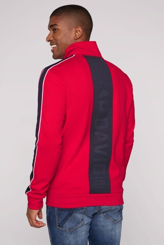 CAMP DAVID Sweatjacke in Rot