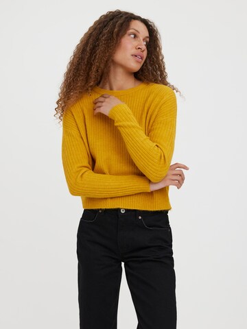 VERO MODA Пуловер 'Lefile' в жълто: отпред