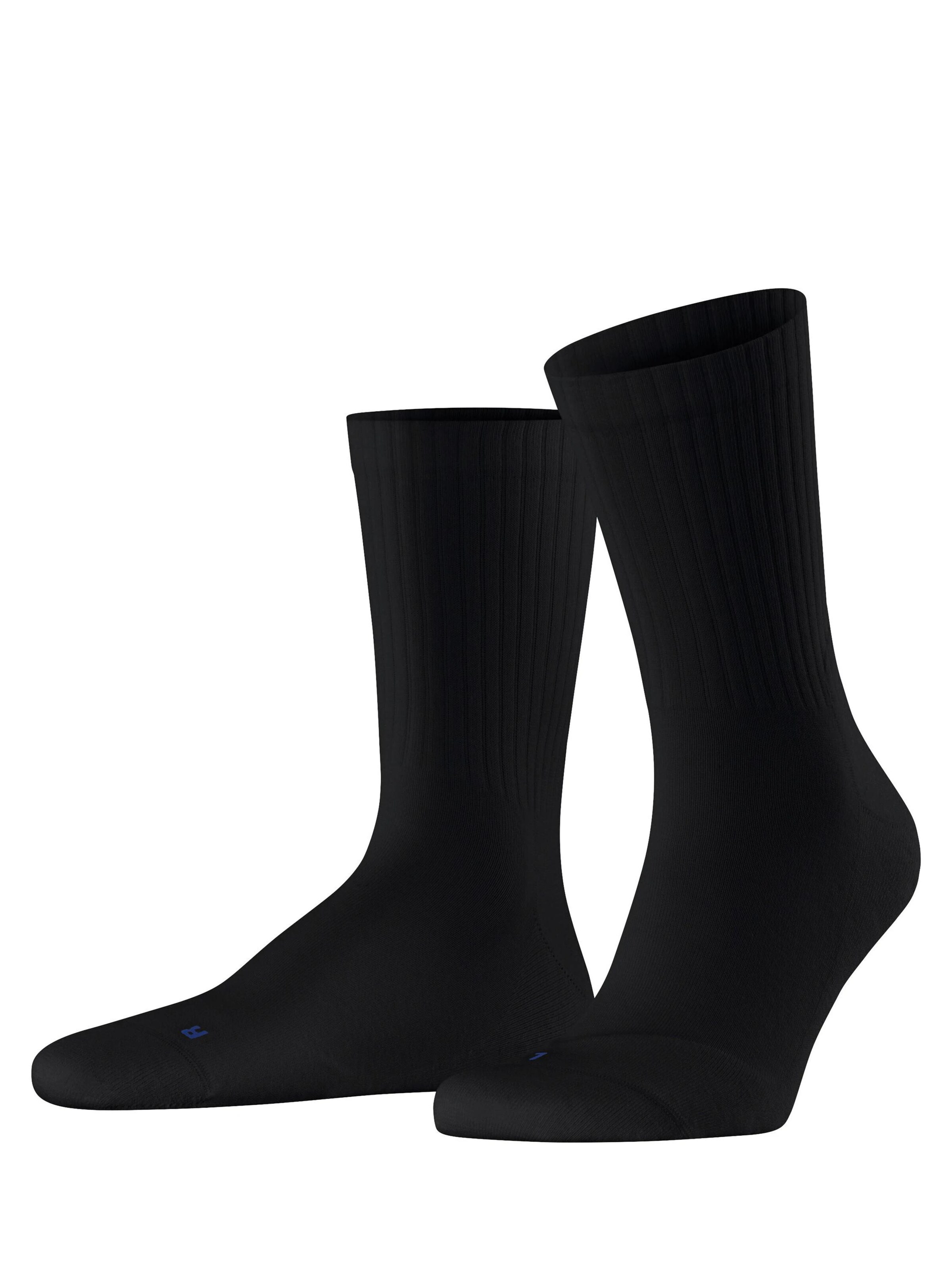 FALKE Run Rib Crew in Schwarz: Vorderseite