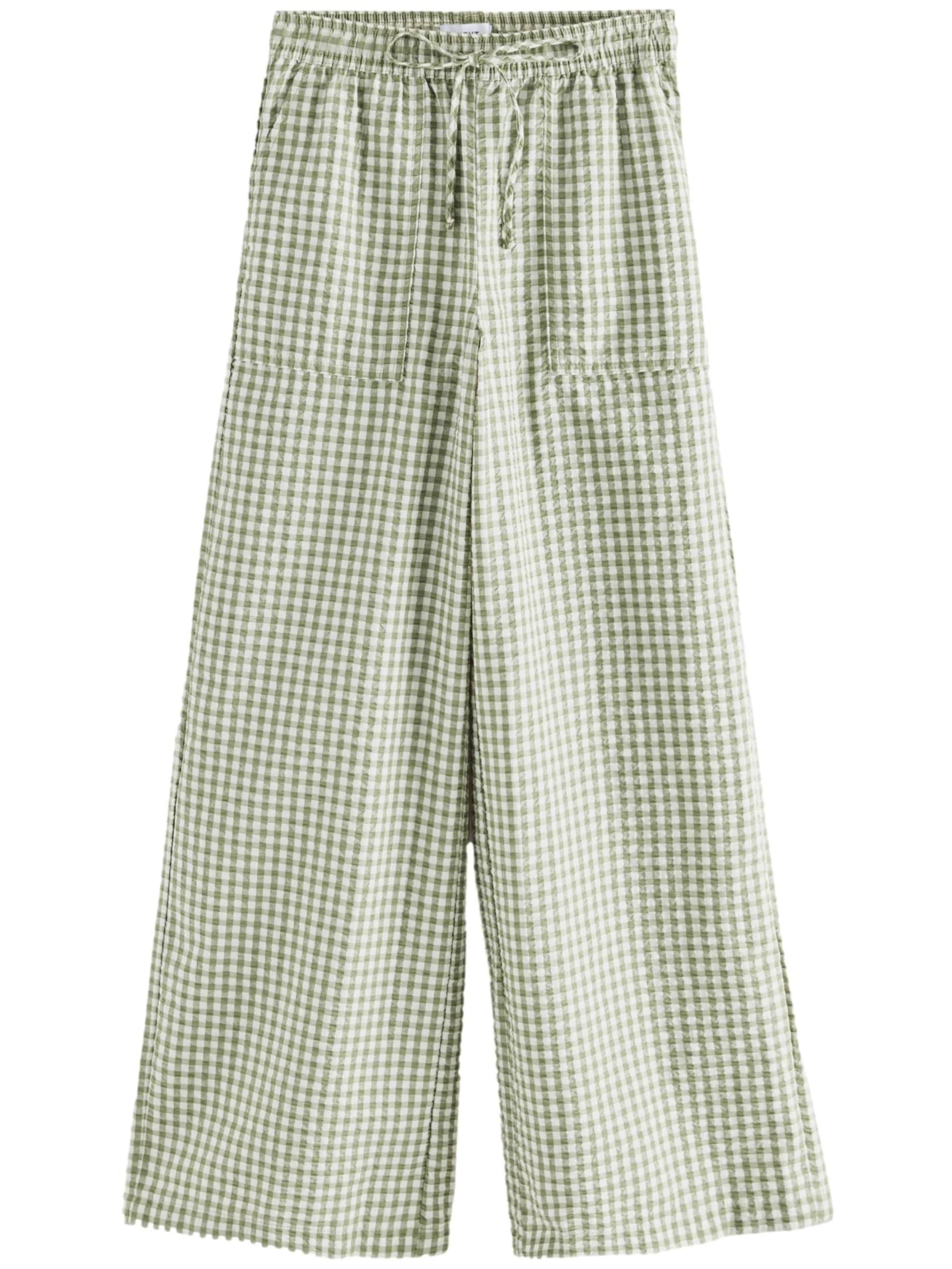 Next Wide leg Broek in Groen: voorkant