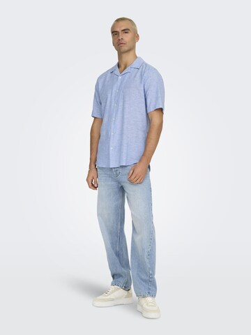 Regular fit Camicia 'Caiden' di Only & Sons in blu