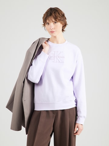 Calvin Klein Jeans Sweatshirt i lila: framsida