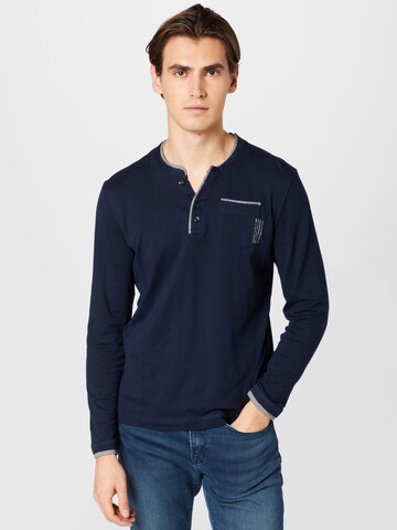 TOM TAILOR Shirt 'Serafino' in Blue: front