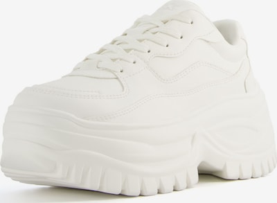 Bershka Baskets basses en blanc, Vue avec produit